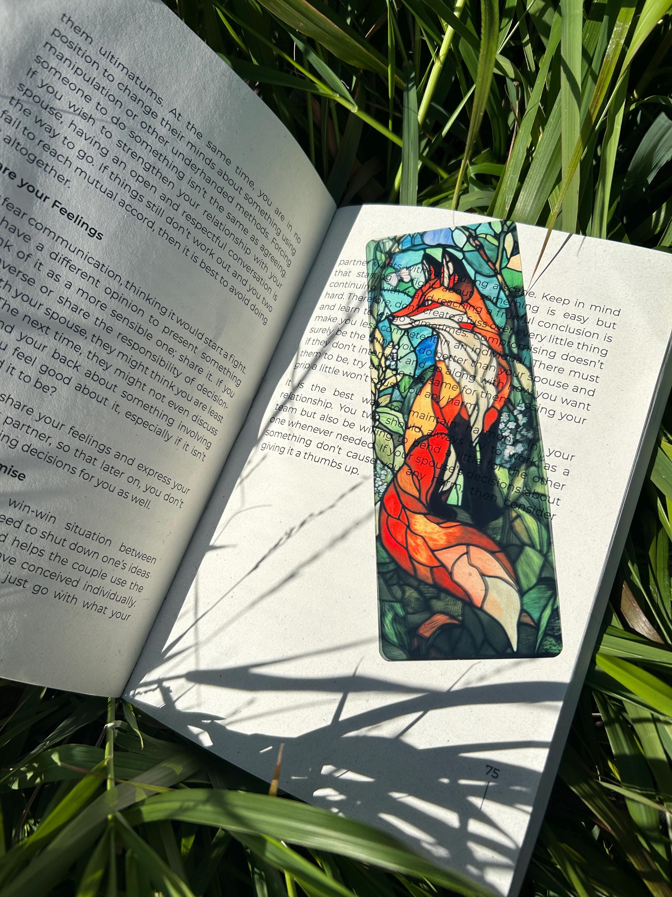Stained Glass Fox Bookmark