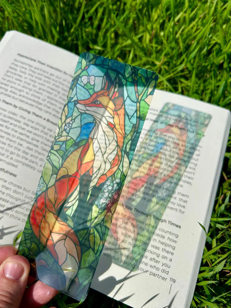 Stained Glass Fox Bookmark